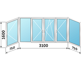 Окно на лоджию Provedal 4600x1600 в доме II-18/12