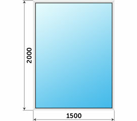 Пятикамерное глухое окно Rehau ПВХ 1500x2000