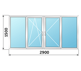 Окно на балкон Provedal 2900x1500 в доме II-18/12