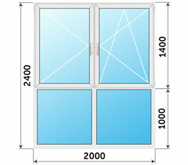 Панорамное остекление Рехау 2000x2400