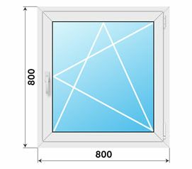 Поворотно-откидное окно Рехау 800x800 5-камерное