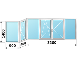 Окно на лоджию Provedal 4600x1400 в доме II-18/12