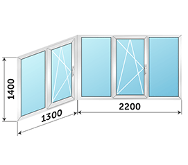 Окно на лоджию Provedal 3500x1400 в доме II-18/12