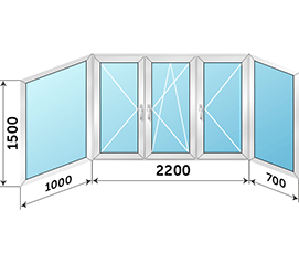 Балконное окно Provedal 3900x1500 в доме II-18/12