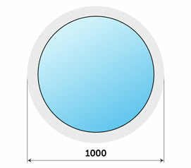 Пластиковое окно из профиля Рехау круглое Д-1000 5 камер