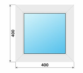 Пластиковое окно Рехау 400x400 глухое 5-камерное